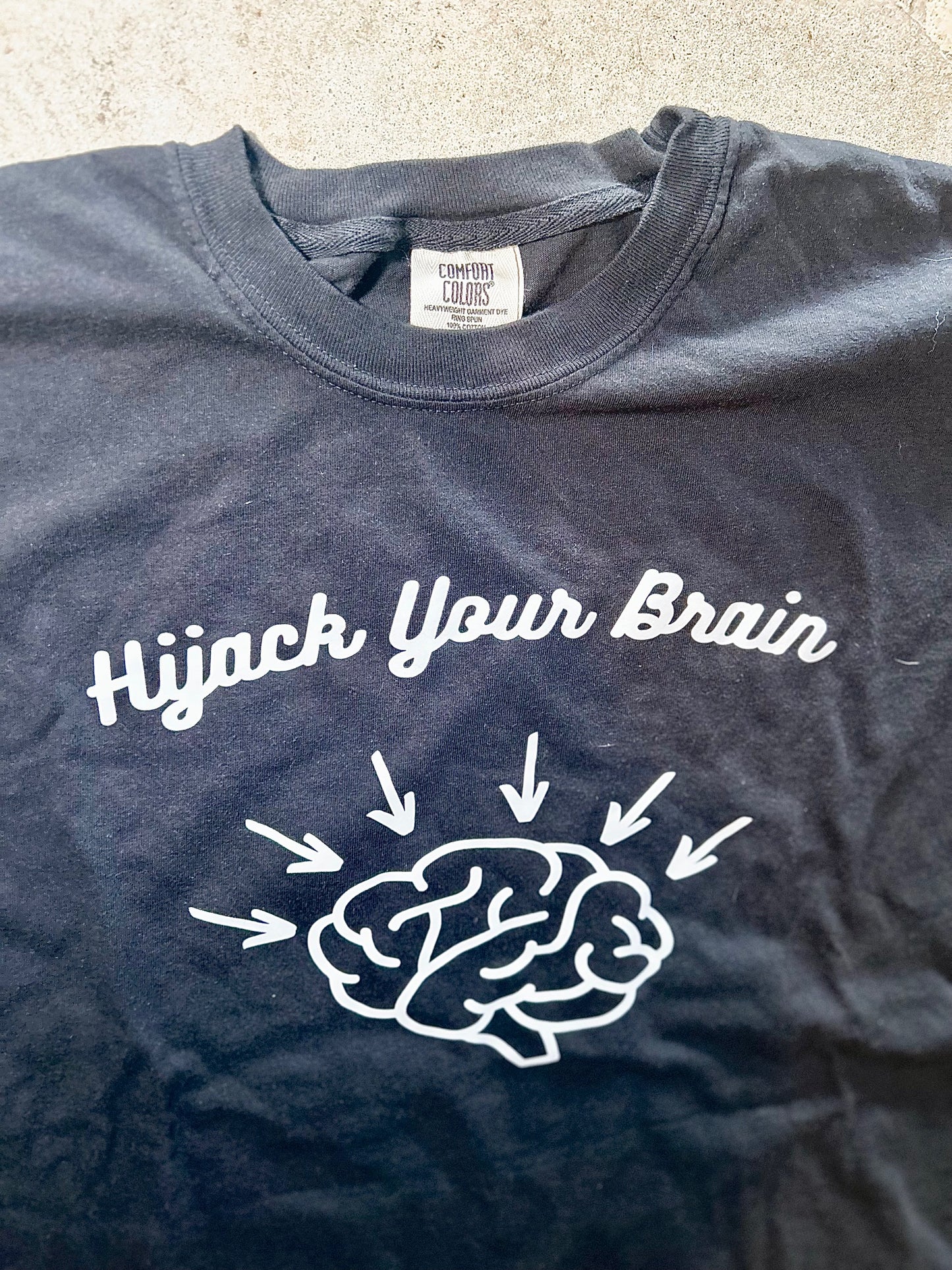 Hijack Your Brain T-Shirt Brick/Black Unisex