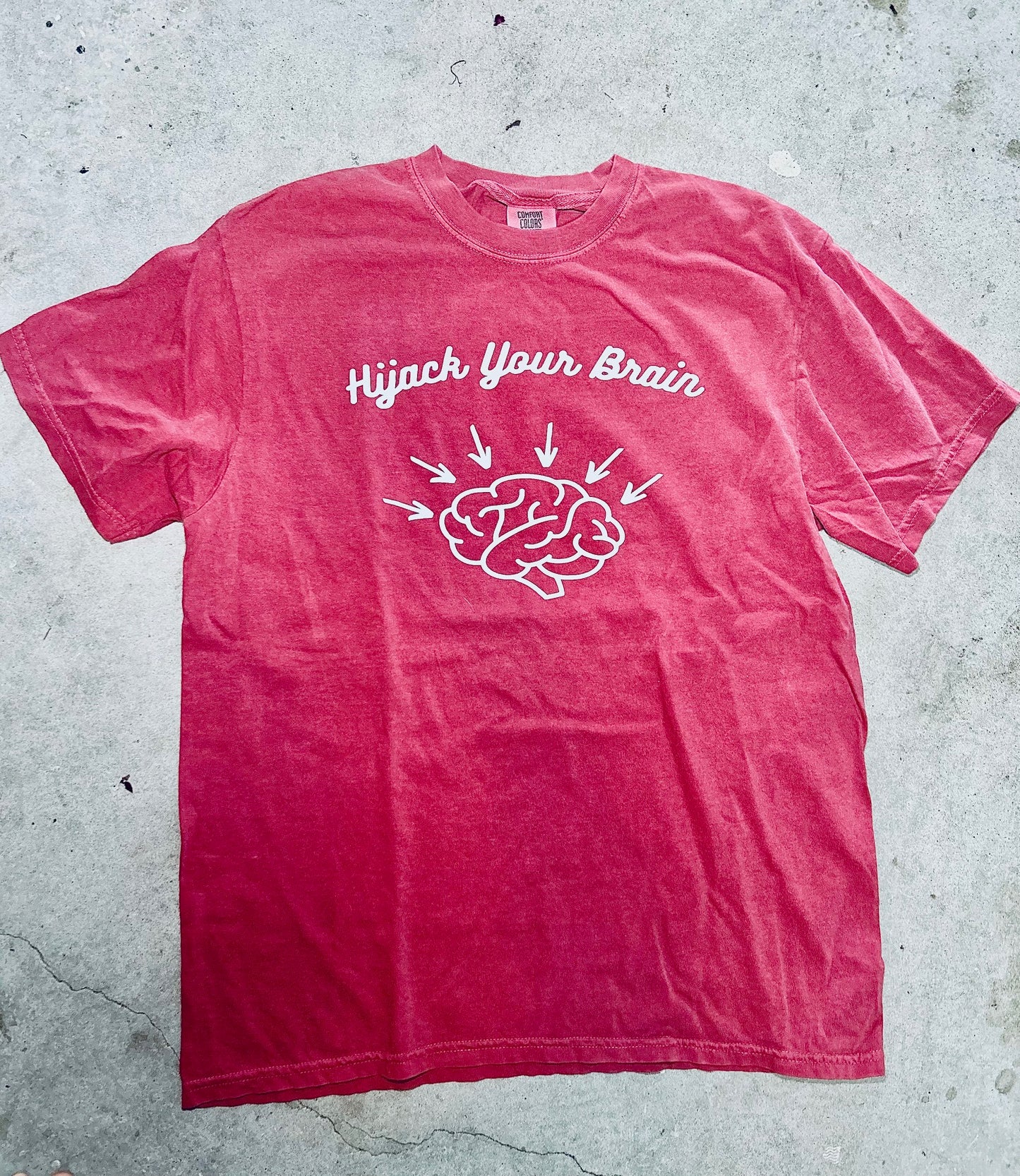 Hijack Your Brain T-Shirt Brick/Black Unisex