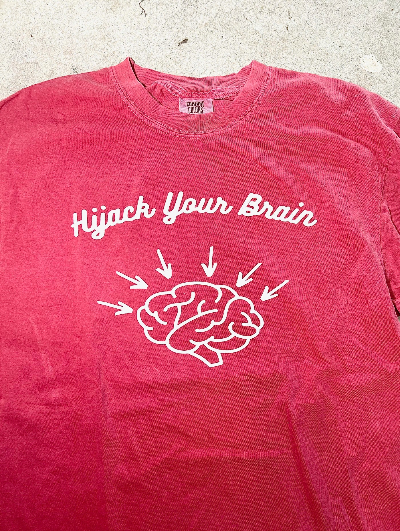 Hijack Your Brain T-Shirt Brick/Black Unisex